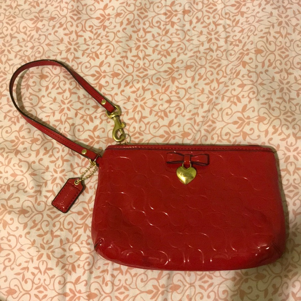 Coach Ruby Red Wristlet / Clutch